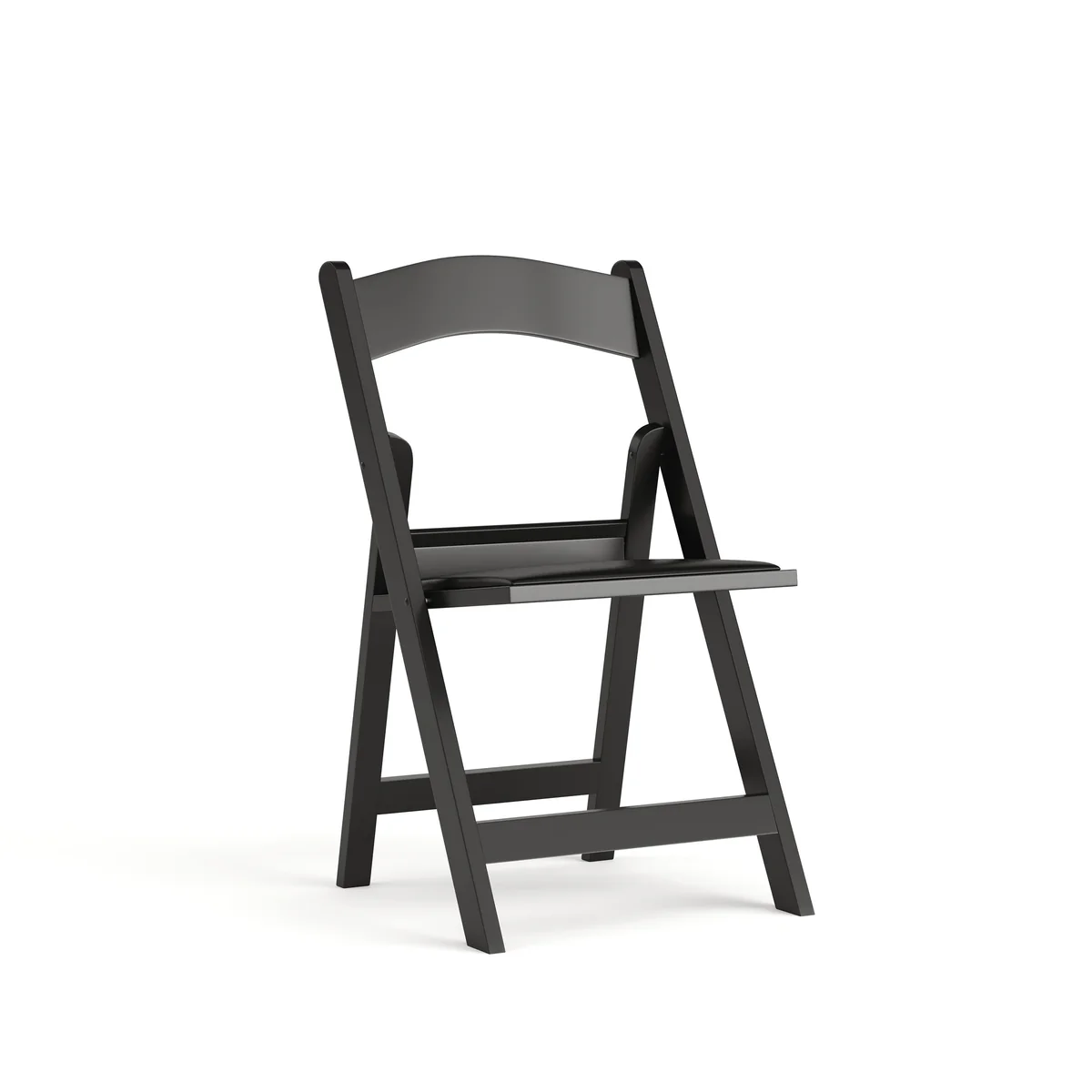 Black Leather Folding Chair thumbnail 2